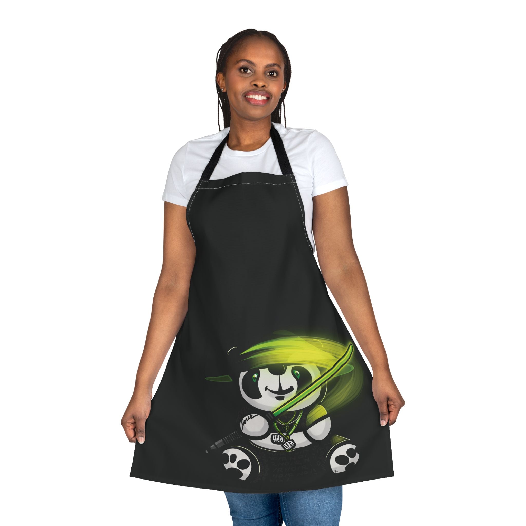 Apron, 5-Color Black Straps (Matt - Emerald Garden)