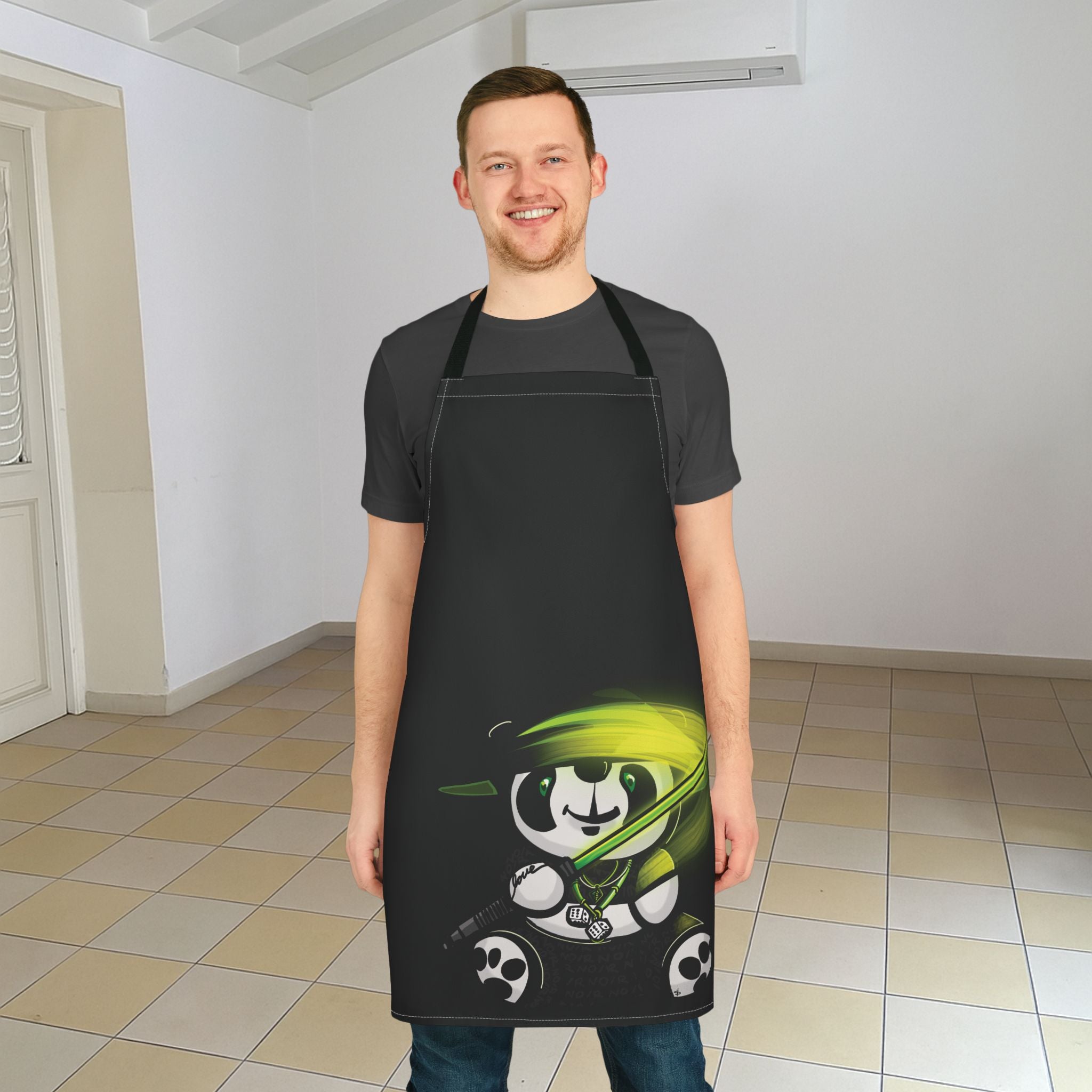 Apron, 5-Color Black Straps (Matt - Emerald Garden)