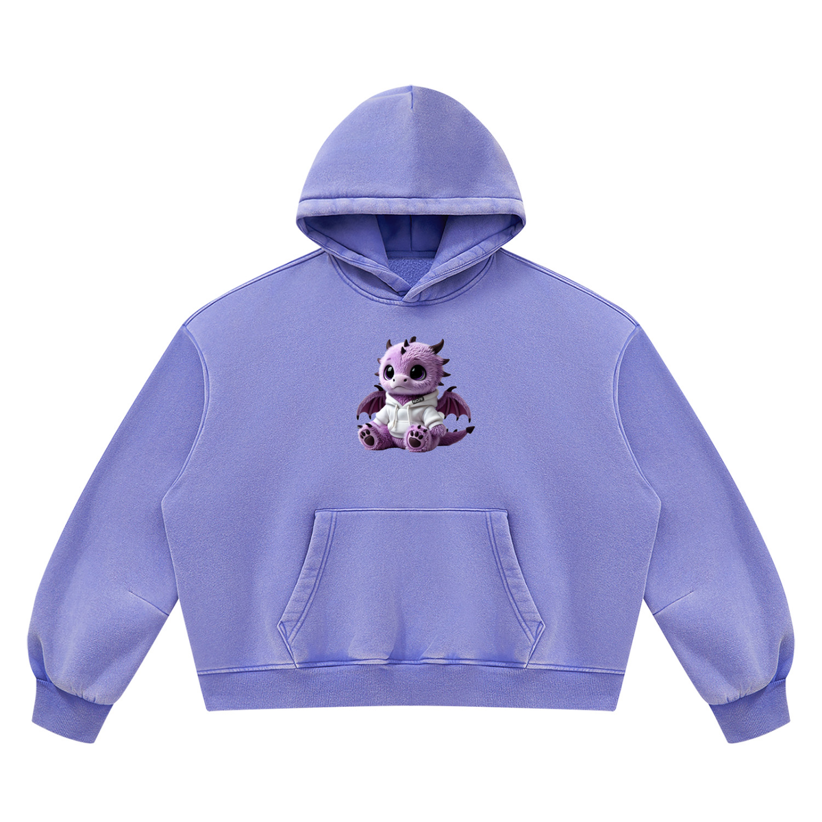 Dragon Zodiac Unisex Vintage Wash Boxy Fleece Hoodie