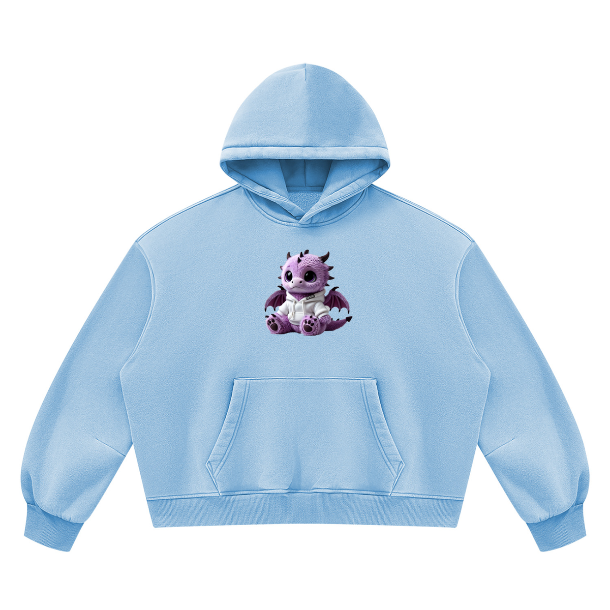 Dragon Zodiac Unisex Vintage Wash Boxy Fleece Hoodie